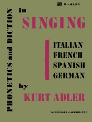 cover image of Phonetics and Diction in Singing